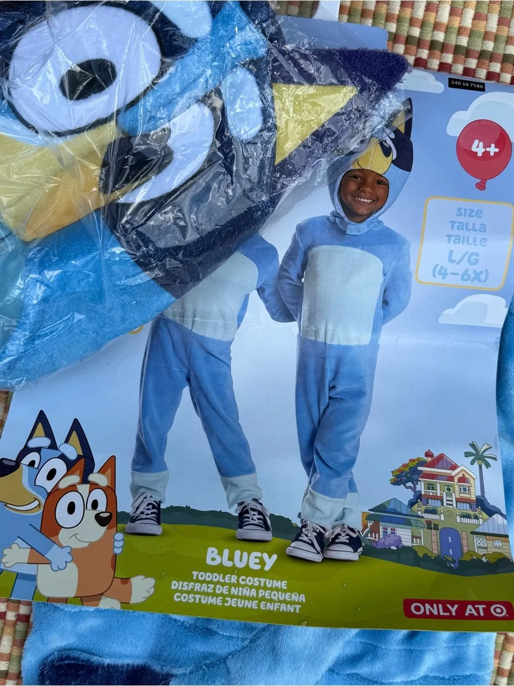 Kids' Bluey One-Piece Costume Size: L (4-6)